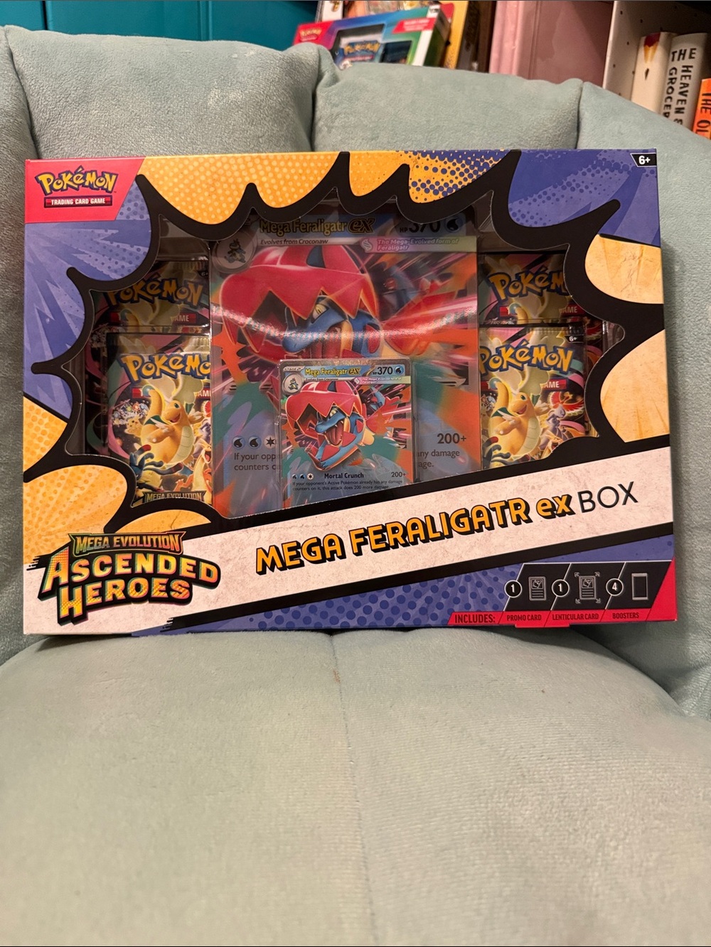 Pokémon Mega Feraligatr ex Box - Red Collectible Kids Toy